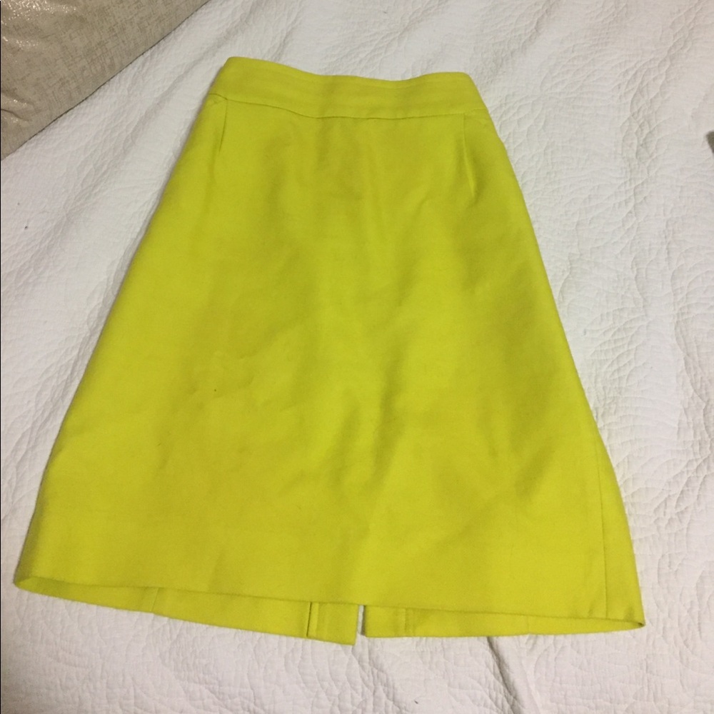 J. Crew Factory Lemon Yellow Pencil Skirt